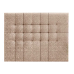 Pegane Tête de lit en tissu - Marron chocolat