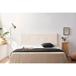 Tête de Lit Tapisée NAPOLI Aqualine 130x50x5 cm - Beige - Moonia