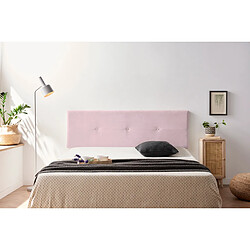 Tête de Lit Tapisée NAPOLI Aqualine 130x50x5 cm - Rose Clair - Moonia