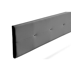 Avis Tête de Lit Tapisée NAPOLI Simili cuir 115x50x5 cm - Gris Foncé - Moonia