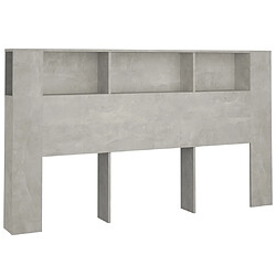 VidaXL - Armoire de tête de lit Gris Béton 180 cm