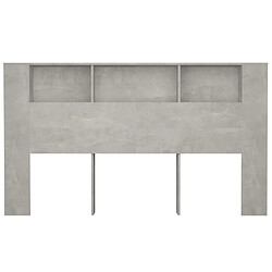 Acheter VidaXL - Armoire de tête de lit Gris Béton 180 cm