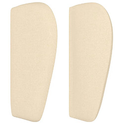 Acheter vidaXL Tête de lit avec oreilles 163x23x78/88 cm Tissu - Crème