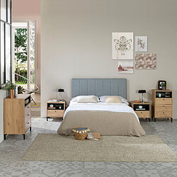 Marckonfort Tête de lit tissu - Gris