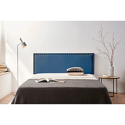 Tête de Lit Tapisée MODENA Simili cuir 115x55x8 cm - Bleu Foncé - Moonia