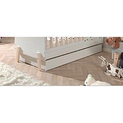 VIPACK Kiddy Tiroir Lit Gigogne - Blanc