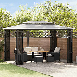 vidaXL Tonnelle avec moustiquaire 300x400 cm - Anthracite