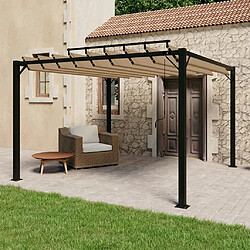 vidaXL Tonnelle 3x3 m Taupe avec Persienne