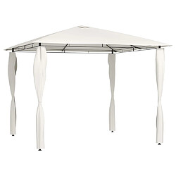 vidaXL Belvédère avec revêtement de poteaux 3x3 m - Crème