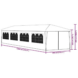 vidaXL Tente de réception 3x12 m vert pas cher