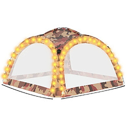 Acheter vidaXL Tente de réception LED 3,6x3,6 m - Camouflage