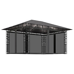 vidaXL Tonnelle avec LED 4x3 m Anthracite