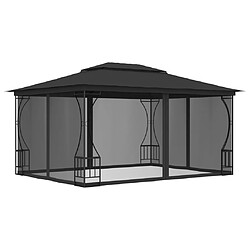 vidaXL Tonnelle avec moustiquaire 300x400 cm - Anthracite