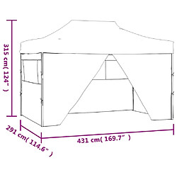 vidaXL Tente pliable avec 4 parois - Bleu pas cher
