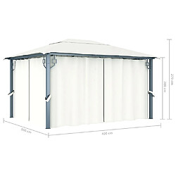 vidaXL Tonnelle 4x3 m - Crème pas cher