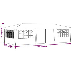 vidaXL Tente de réception et parois latérales 4x9 m Anthracite 90 g/m² pas cher