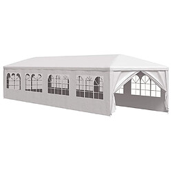 vidaXL Tonnelle de jardin 3x12 m Blanc