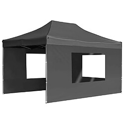 Avis vidaXL Tente de réception pliable 4,5x3 m - Anthracite