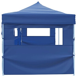 Avis vidaXL Tente de réception pliable avec 5 parois 3x9 m - Bleu