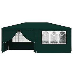 Acheter vidaXL Tente de réception avec parois latérales 4x6 m Vert 90 g/m²
