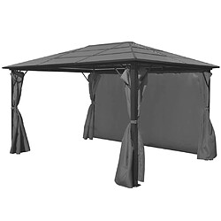 Avis vidaXL Chapiteau avec rideau aluminium - Anthracite