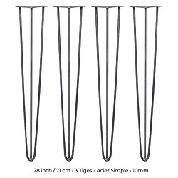 Monstershop 4 pieds de table épingle à cheveux