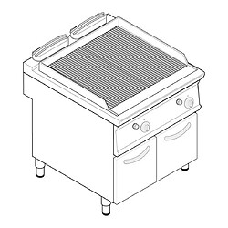 Tecnoinox Grillade Vapeur Gaz double