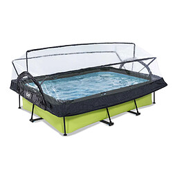 EXIT TOYS Piscine Stone avec dôme - Rectangulaire 300x200x65 cm
