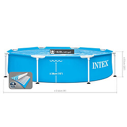 INTEX Piscine Metal Frame - Ø 2,44 x 0,51 m