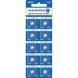 EverActive AG4 Lot de 10 Piles Alcalines