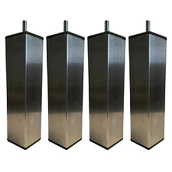 MRG Pieds carrés Tonga - H15cm - Inox