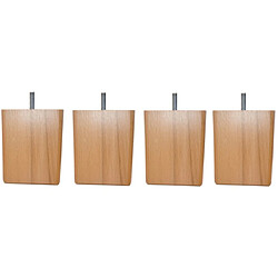 MRG Pieds carrés - H10cm - Vernis naturel