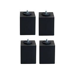 Mérinos Pieds de lit carrés - Noir