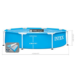 INTEX Piscine Metal Frame - Ø 2,44 x 0,51 m