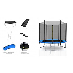 Mini Trampoline Fitness JUMP4FUN – 122 Cm, Rouge, Avec Barre De Maintien Réglable, Pliable