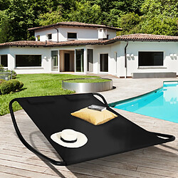 Idmarket MARKET Bain de Soleil 180 CM Noir