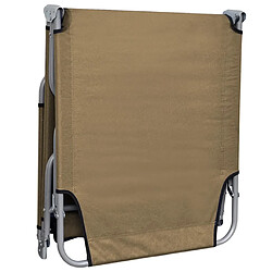 Acheter vidaXL Chaise longue pliable - Taupe