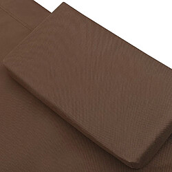 Helloshop26 Lit de repos avec auvent - Marron pas cher