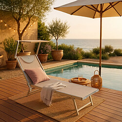 Beach and Garden Design Bain de Soleil Santorini - Lot de 4 - Beige
