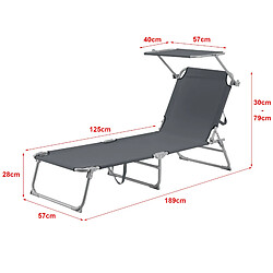 Helloshop26 Transat avec Pare-Soleil Gris Foncé