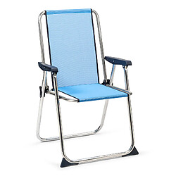 Solenny Chaise de plage pliante - Bleu