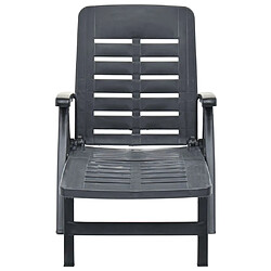 Helloshop26 Transat pliable en plastique - Anthracite