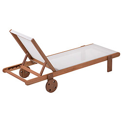 Acheter Habitat Et Jardin Bain de soleil en bois exotique [ ]Saïgon[ ] - Maple - Ecru