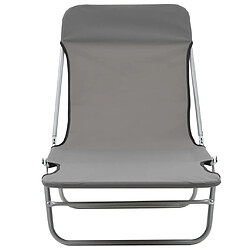 Avis Chaises longues pliables Helloshop26 - Gris