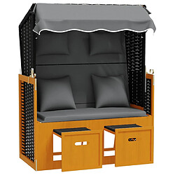 Acheter vidaXL Strandkorb Noir Anthracite