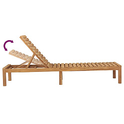 Helloshop26 Bain de soleil teck 2 places - Bois pas cher