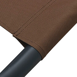 Acheter Helloshop26 Lit de repos avec auvent - Marron