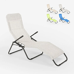 Beach And Garden Design AHD - Lit de plage pliant gris
