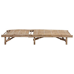 Avis Helloshop26 Chaise longue bambou - Marron