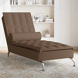 vidaXL Chaise longue de massage avec traversin